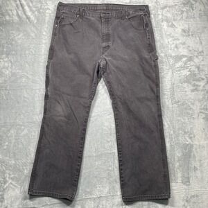 Genuine Dickies Carpenter Pants Mens Washed Black Gray Stretch EU193BK Sz 40x30